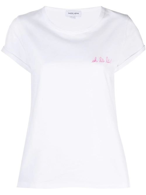 Oh La La slogan cotton T-shirt MAISON LABICHE PARIS | KWTOHLALAWHITE